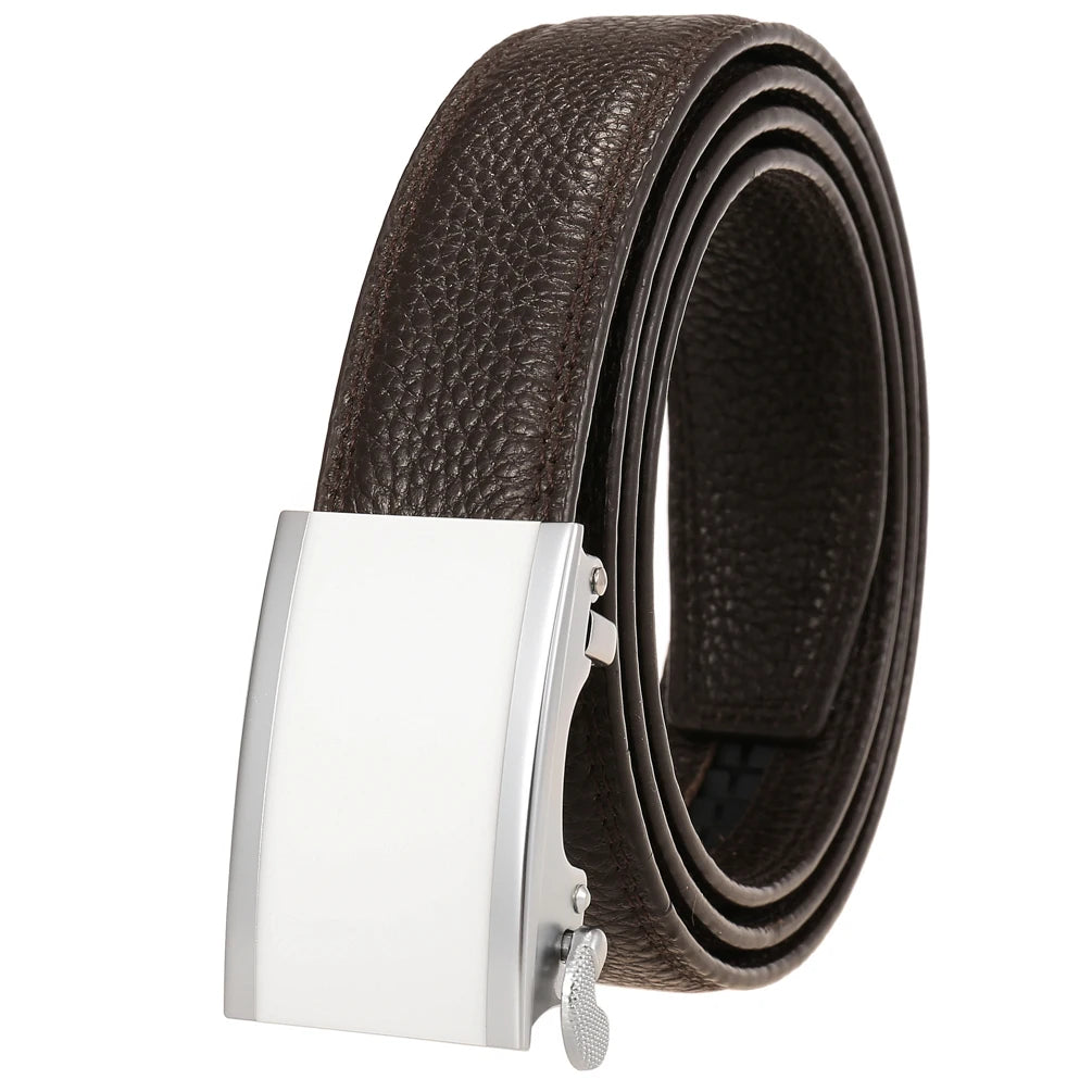 JMT-703626 Men's Genuine Leather 3.0CM First Layer Belt - Durable Fashion Accessory
