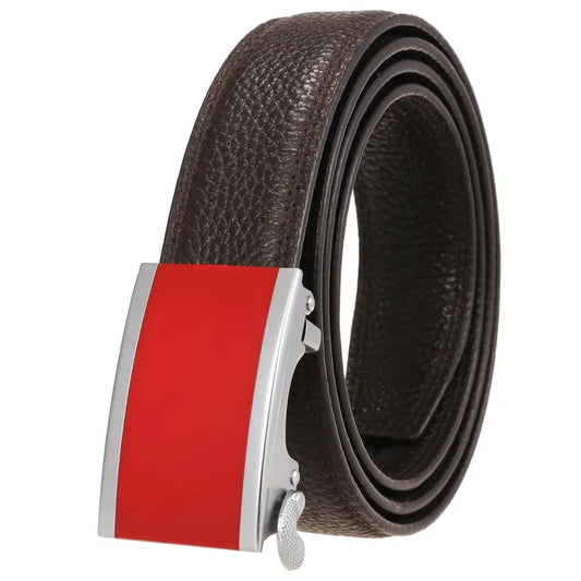 JMT-703626 Men's Genuine Leather 3.0CM First Layer Belt - Durable Fashion Accessory