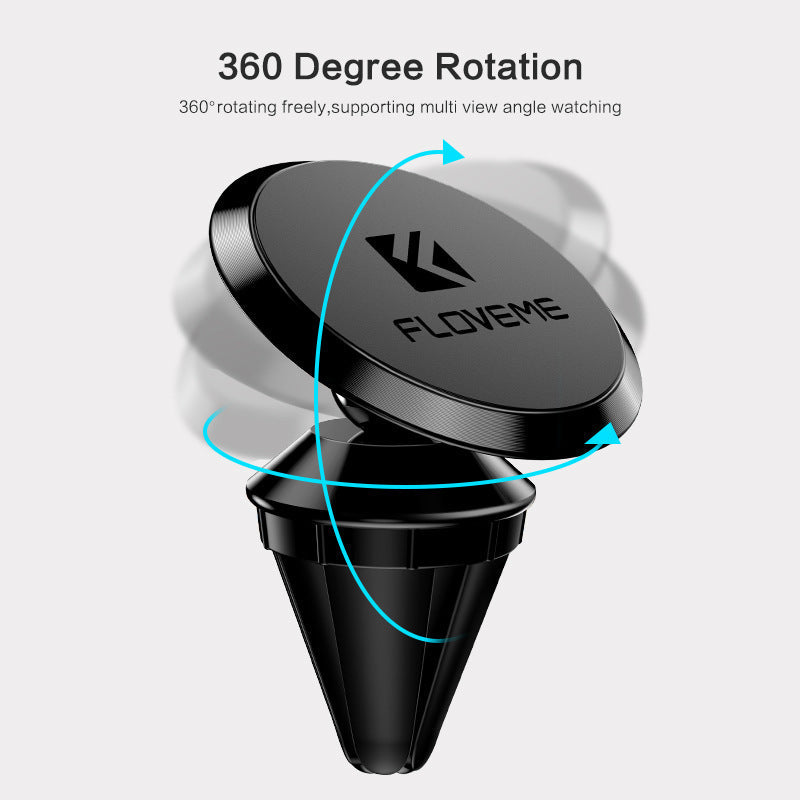 JMT-703882 360-Degree Rotating Magnetic Mobile Phone Holder for Car CD Slot, Aluminum Alloy Design