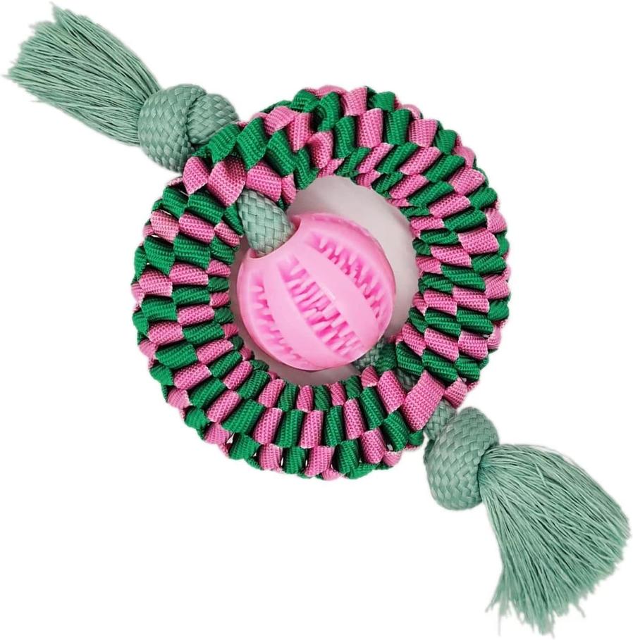 JMT-704010 Durable Interactive Dog Chew Toy for Aggressive Chewers - Made with Natural Rubber for Safe Chewing, Exercise and Teeth Cleaning