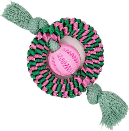 JMT-704010 Durable Interactive Dog Chew Toy for Aggressive Chewers - Made with Natural Rubber for Safe Chewing, Exercise and Teeth Cleaning