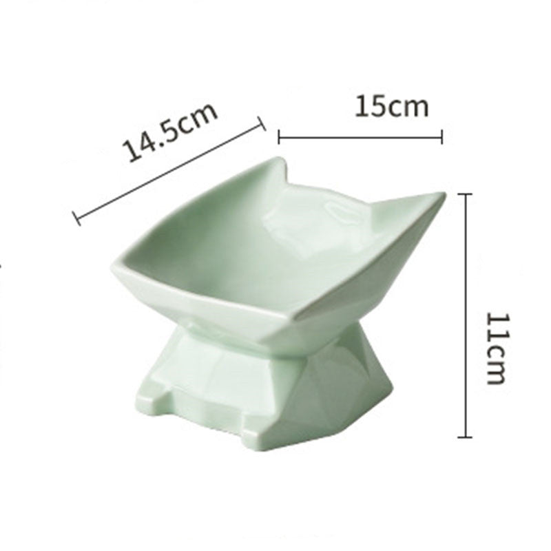 JMT-704202 Creative Cat-Shaped Ceramic Bowl in Multiple Colors for Pet Feeding