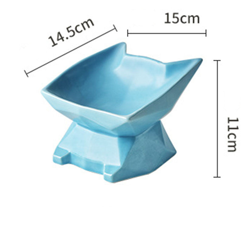 JMT-704202 Creative Cat-Shaped Ceramic Bowl in Multiple Colors for Pet Feeding