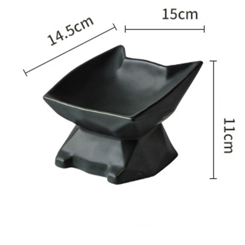 JMT-704202 Creative Cat-Shaped Ceramic Bowl in Multiple Colors for Pet Feeding