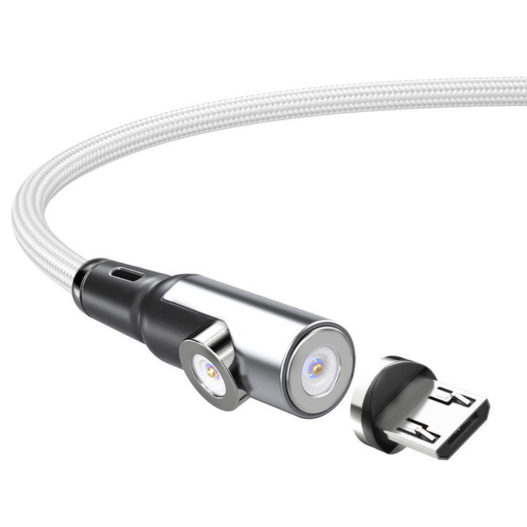 JMT-704202 Magnetic Two-in-One Charging Cable for Smartphones and Navigation Devices, 1m/2m Length, Black Silver