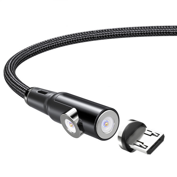 JMT-704202 Magnetic Two-in-One Charging Cable for Smartphones and Navigation Devices, 1m/2m Length, Black Silver