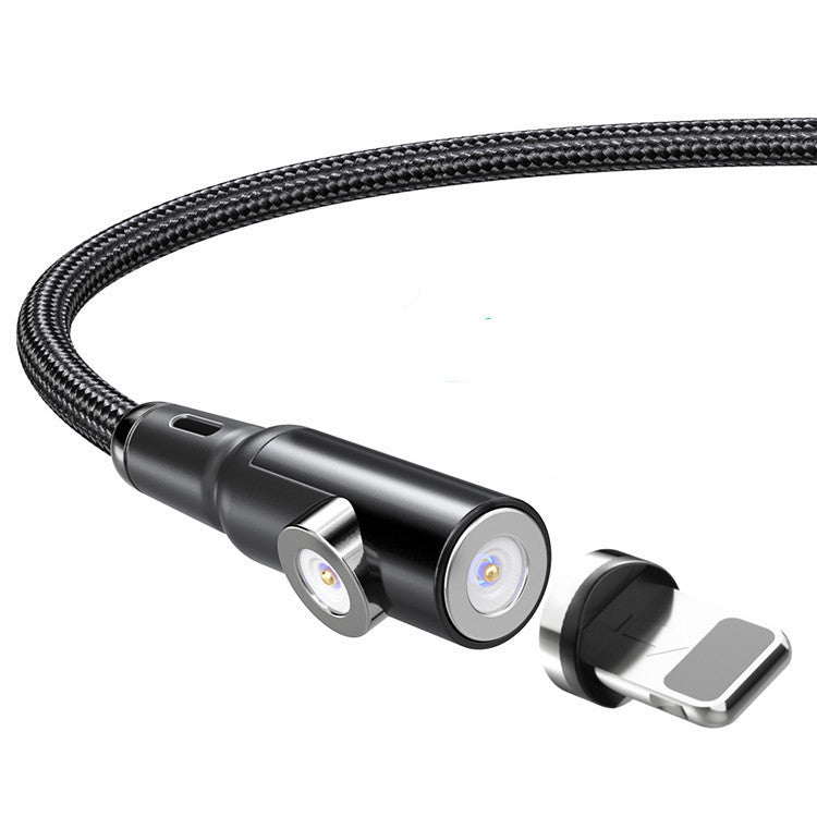 JMT-704202 Magnetic Two-in-One Charging Cable for Smartphones and Navigation Devices, 1m/2m Length, Black Silver