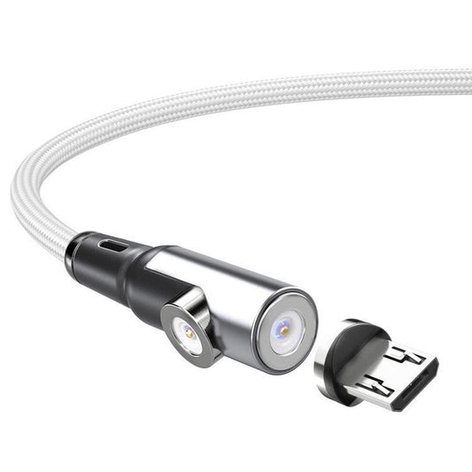 JMT-704202 Magnetic Two-in-One Charging Cable for Smartphones and Navigation Devices, 1m/2m Length, Black Silver