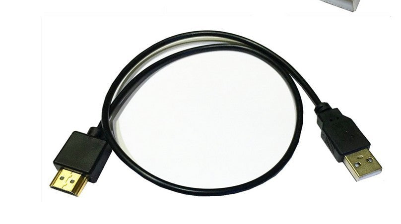 JMT-704202 USB to HDMI Male Power Cable - 0.5 Meter, Copper Wire, Gold-Plated Connection for Set-Top Box and TV