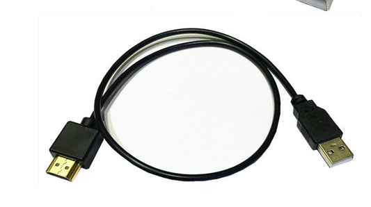 JMT-704202 USB to HDMI Male Power Cable - 0.5 Meter, Copper Wire, Gold-Plated Connection for Set-Top Box and TV
