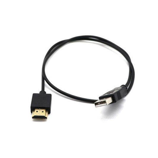 JMT-704202 USB to HDMI Male Power Cable - 0.5 Meter, Copper Wire, Gold-Plated Connection for Set-Top Box and TV