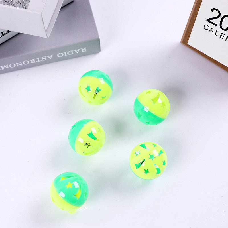 JMT-704330 Interactive Cat Toy - Hollow Ball with Mesh Bell and Grid Sounds, Various Sizes