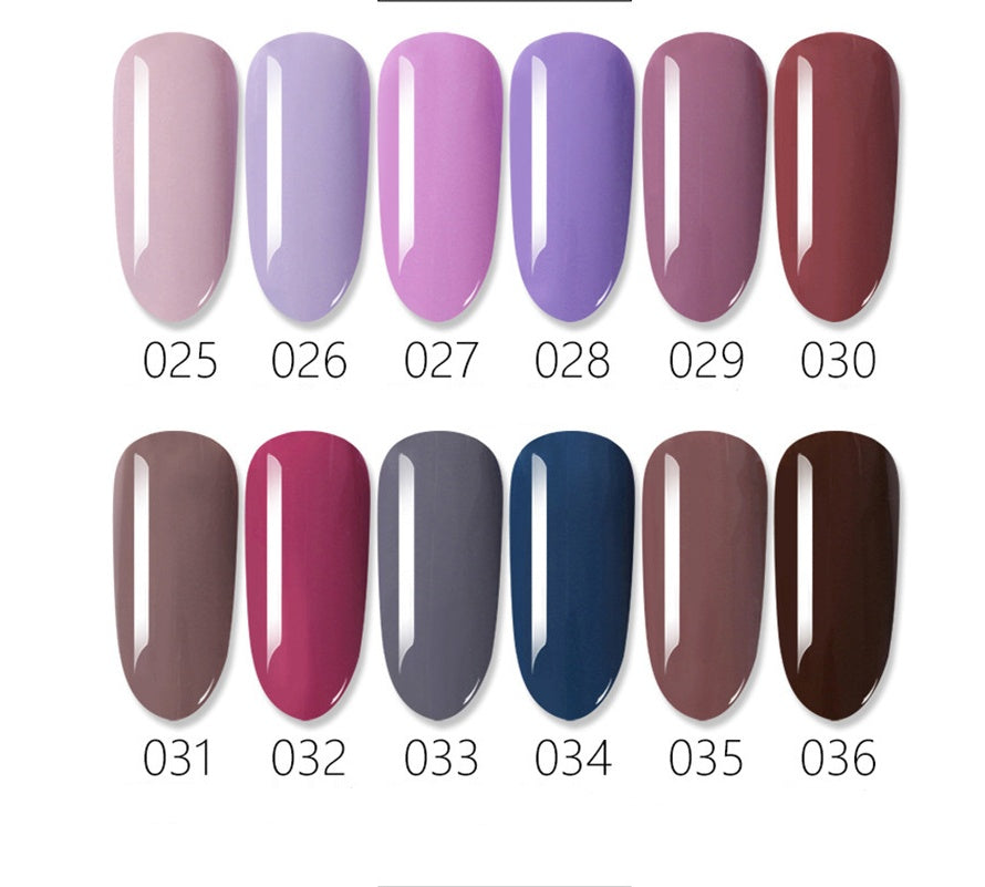 JMT-704330 Nail Polish Set with Base and Top Coats, 18ML Liquid Formula in Mixed Colors