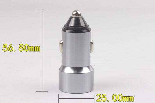 JMT-704522 USB Car Charger Adapter - Black, 12V Input, 5V Output, 3000mA Charging Current