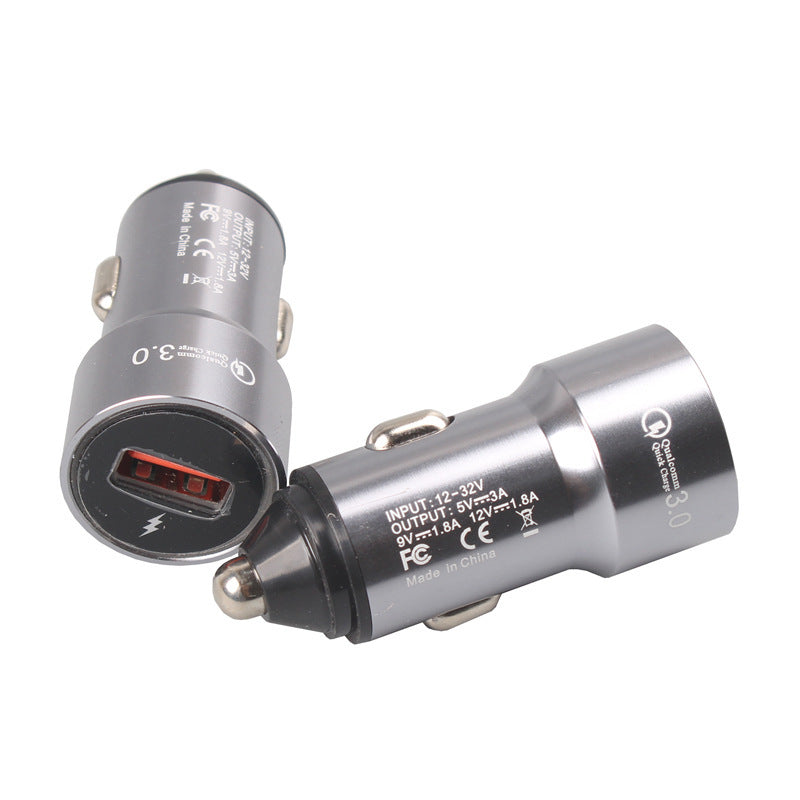 JMT-704522 USB Car Charger Adapter - Black, 12V Input, 5V Output, 3000mA Charging Current