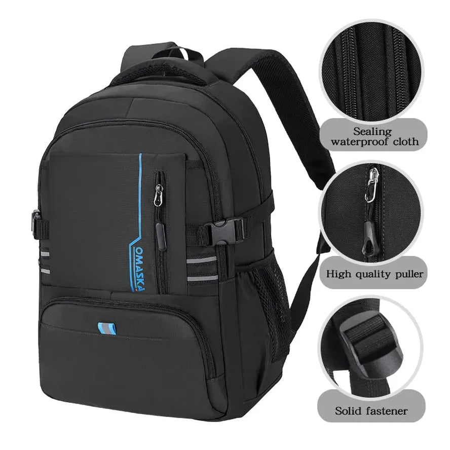 JMT-704586 Large Capacity Waterproof College Laptop Backpack for Men - 17 Inch Casual School Bag