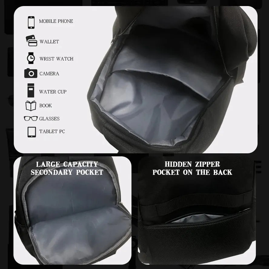 JMT-704586 Large Capacity Waterproof College Laptop Backpack for Men - 17 Inch Casual School Bag