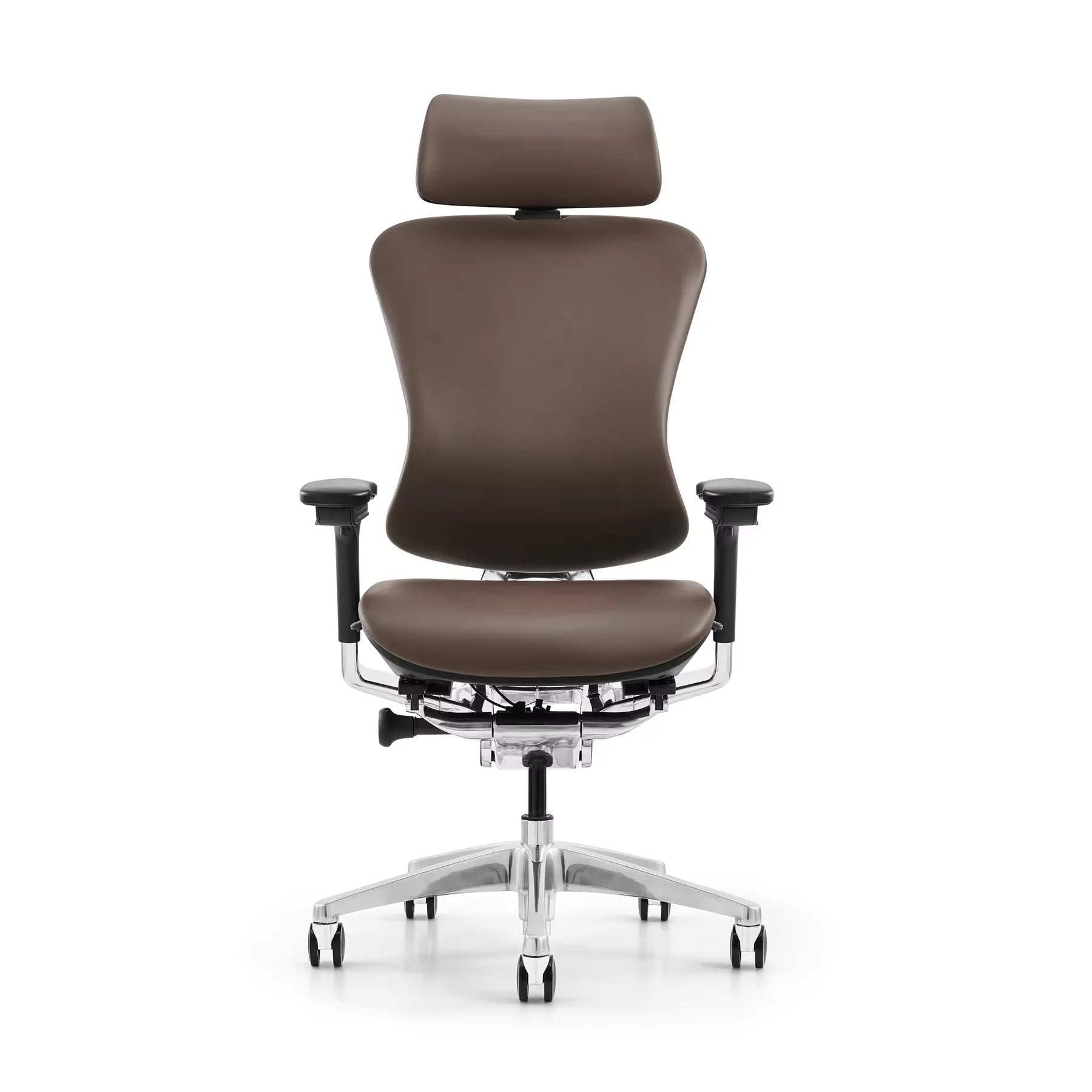 JMT-704778 Luxury Ergonomic Office Chair with Genuine Leather, Swivel and Adjustable Features for Executive Comfort