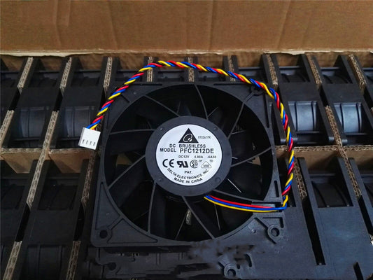 JMT-704970 Delta 120mm Cooling Fan, Model PFC1212DE, DC12V, 5520 RPM, 252.85 CFM Airflow, PWM Speed Control