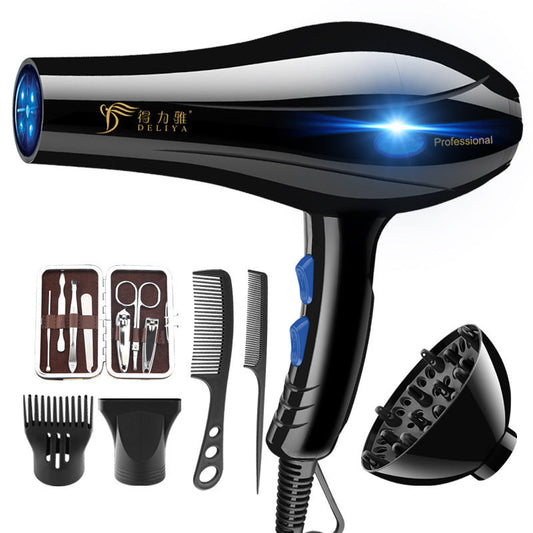 JMT-705162 High-Power Negative Ion Hair Dryer with 5 Speed Settings, Hot & Cold Air Function, and Accessories Included