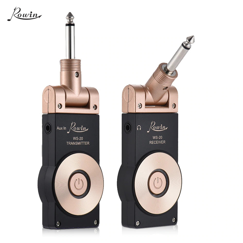 JMT-705354 Wireless Guitar and Instrument Transmitter Receiver System, 2.4GHz Transmission, 30M Range, 105dB Dynamic Range, Plug and Play