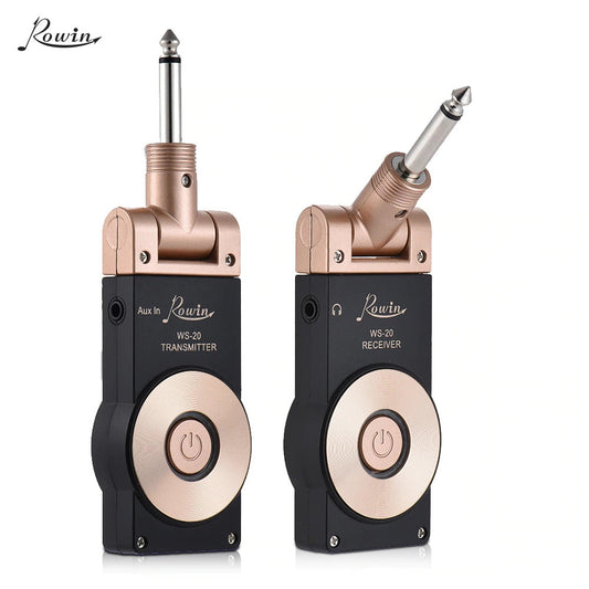 JMT-705354 Wireless Guitar and Instrument Transmitter Receiver System, 2.4GHz Transmission, 30M Range, 105dB Dynamic Range, Plug and Play