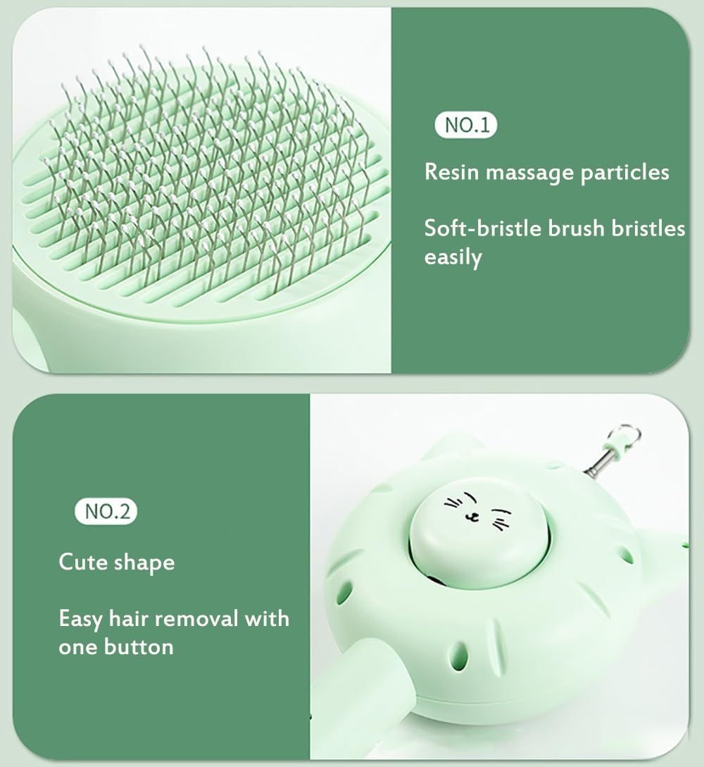 JMT-705418 Interactive 5-in-1 Cat Brush Toy with Retractable Wand and Light-Up Features