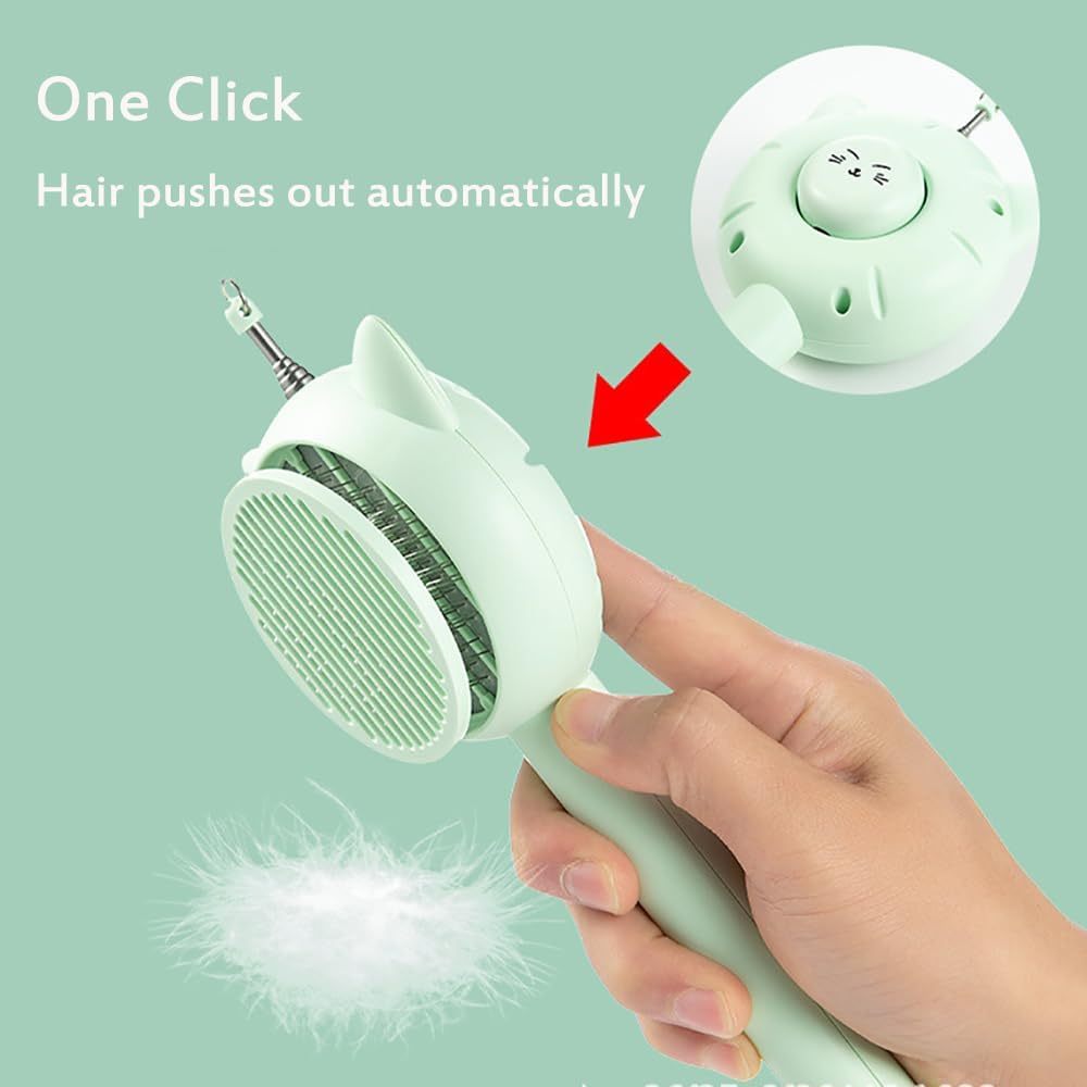 JMT-705418 Interactive 5-in-1 Cat Brush Toy with Retractable Wand and Light-Up Features