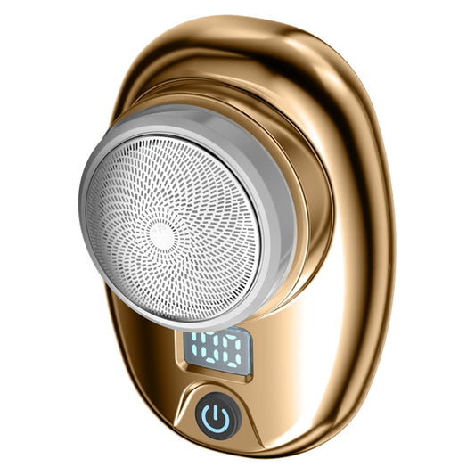 JMT-705418 Portable Electric Shaver with LED Display and Type-C Rechargeable Battery - Compact Razor for Men in Gold, Blue, and Black