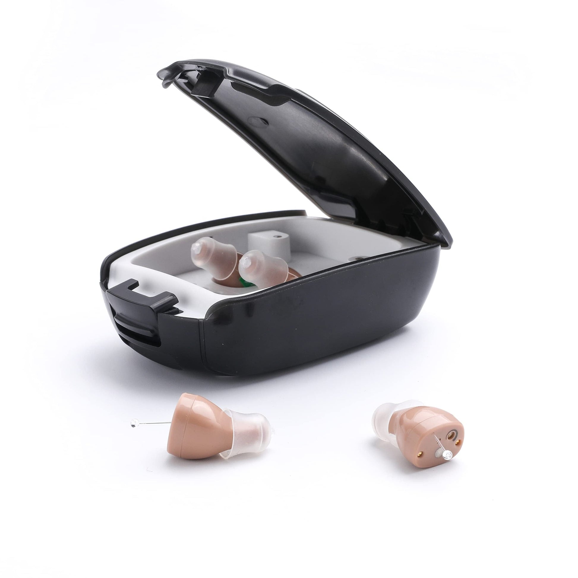JMT-705674 Rechargeable Mini Digital Hearing Amplifier for Seniors and Adults with Adjustable Volume and Portable Charging Case