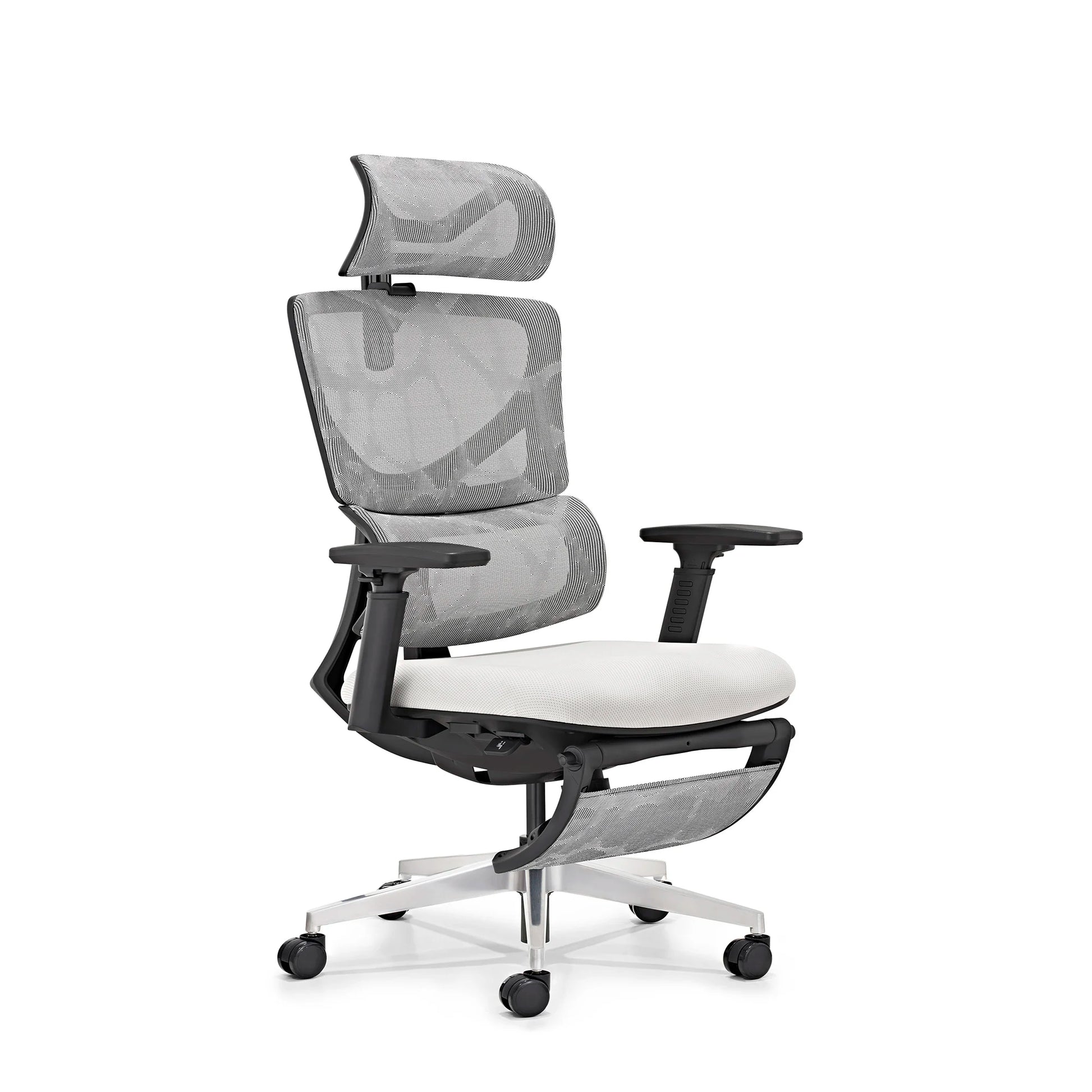 JMT-705930 Ergonomic Adjustable Office Chair with Footrest, Mesh Fabric and Swivel Base