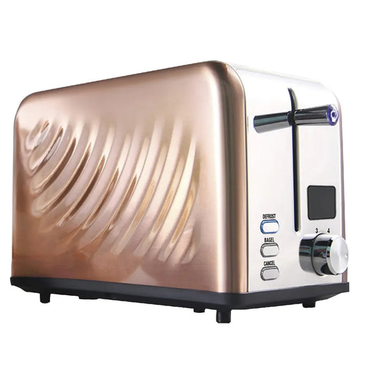 JMT-705994 Stainless Steel Electric 2-Slice Bread Toaster with LED Display