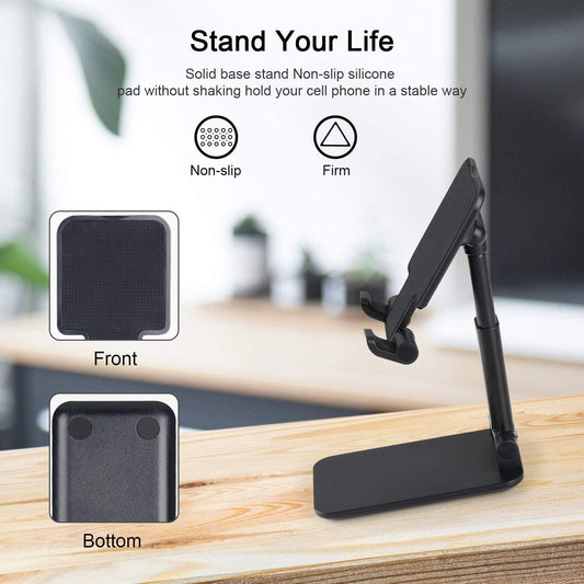 JMT-706186 Foldable and Expandable Mobile Phone and Tablet Stand - Lazy Bracket K3 for Desktop Use