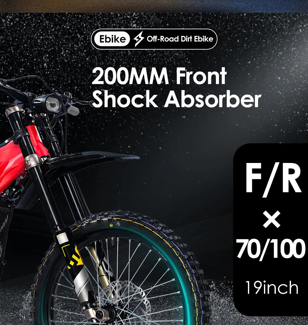 JMT-706250 6000W High-Speed Electric Off-Road Dirt Bike for Adults , Top Speed 27.9 mph