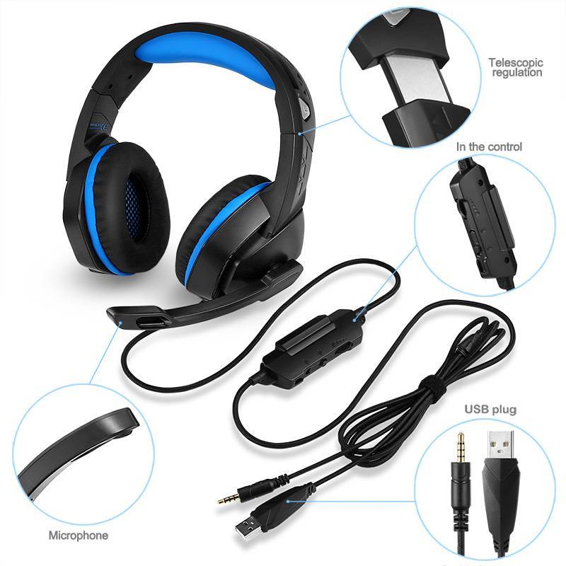 JMT-706314 Dazzling Optical Headset with Built-in Sound Card - Wired, PC-Compatible, Comfortable Memory Sponge Earmuffs, 50mm Drivers