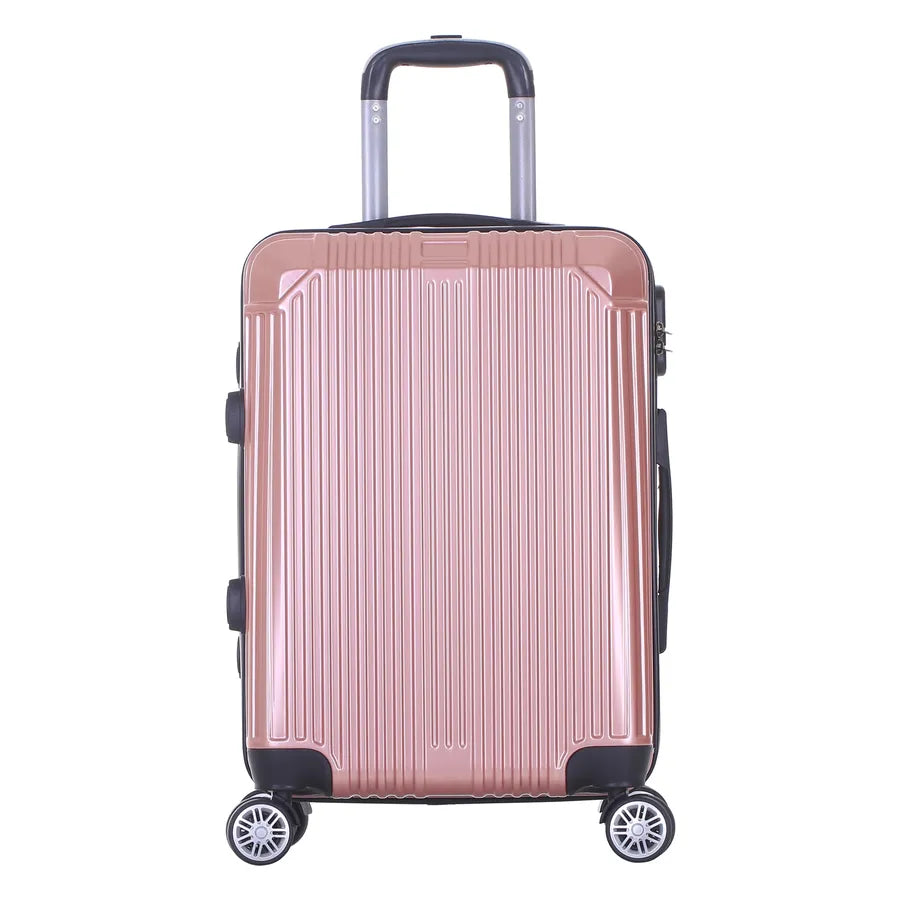 JMT-706378 Classic ABS Hard Shell 3-Piece Trolley Bag Set with Spinner Wheels for Travel
