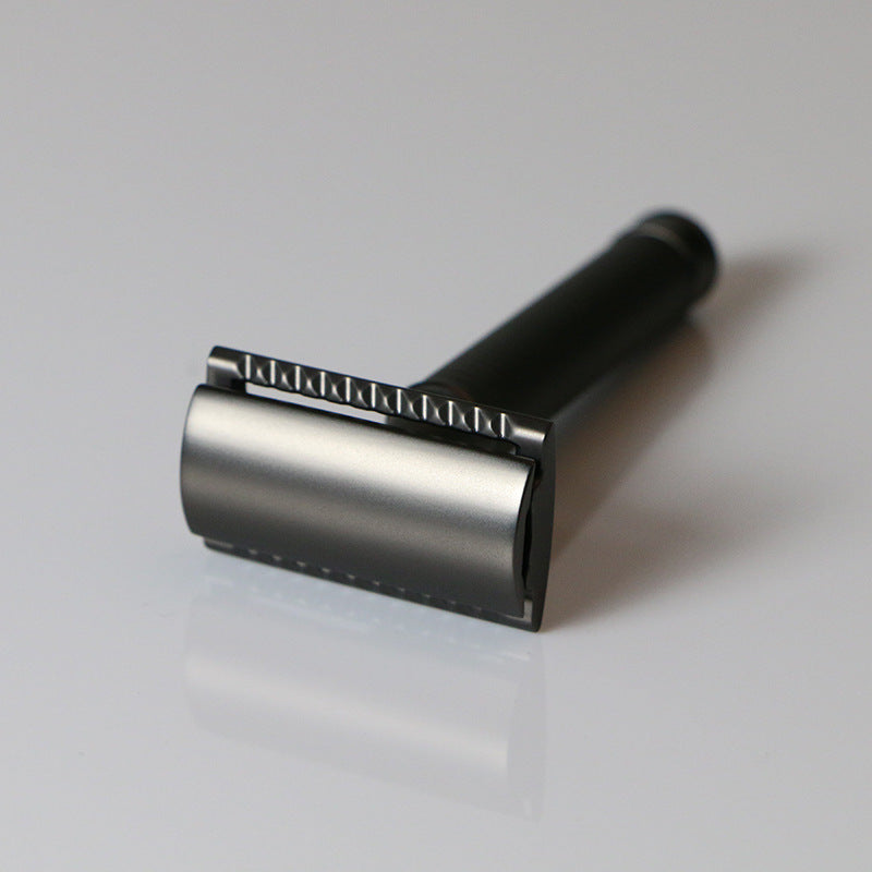 JMT-706570 Double-Sided Zinc Alloy Shaving Knife with Copper Handle - Retro Bronze Finish