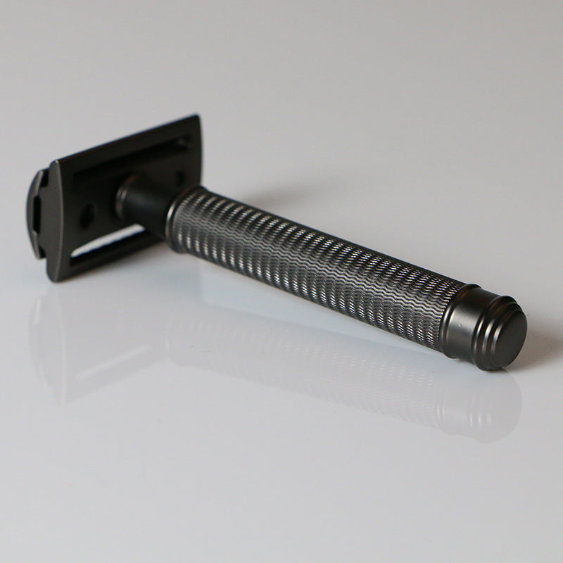 JMT-706570 Double-Sided Zinc Alloy Shaving Knife with Copper Handle - Retro Bronze Finish