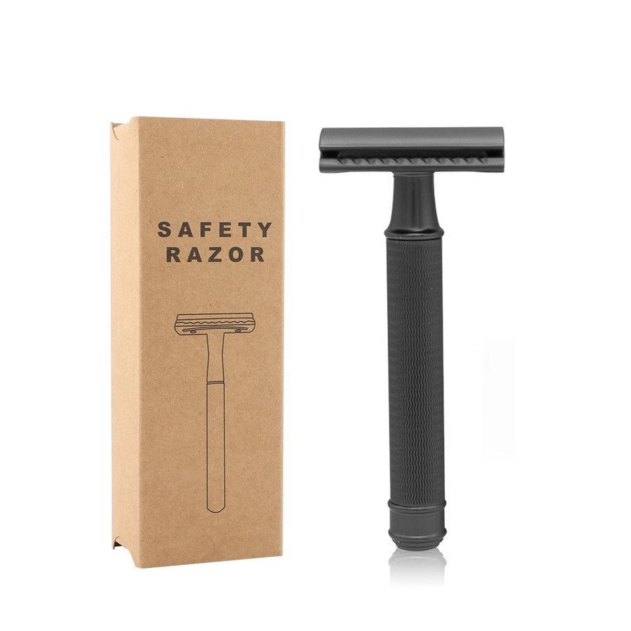 JMT-706570 Double-Sided Zinc Alloy Shaving Knife with Copper Handle - Retro Bronze Finish