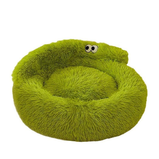 JMT-706634 Cozy Multi-Season Pet Cat and Small Dog Bed with Easy-Clean Teddy Mat