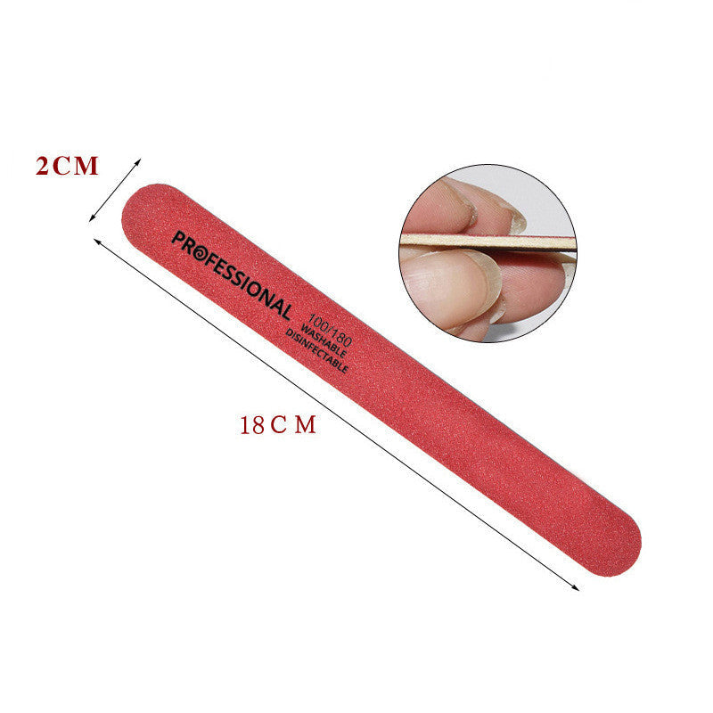 JMT-706634 Double-Sided Birch Sanding Strips with Sandpaper for Veneer Nail Shaping - 50pcs Package