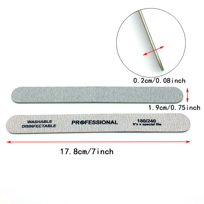 JMT-706634 Double-Sided Birch Sanding Strips with Sandpaper for Veneer Nail Shaping - 50pcs Package