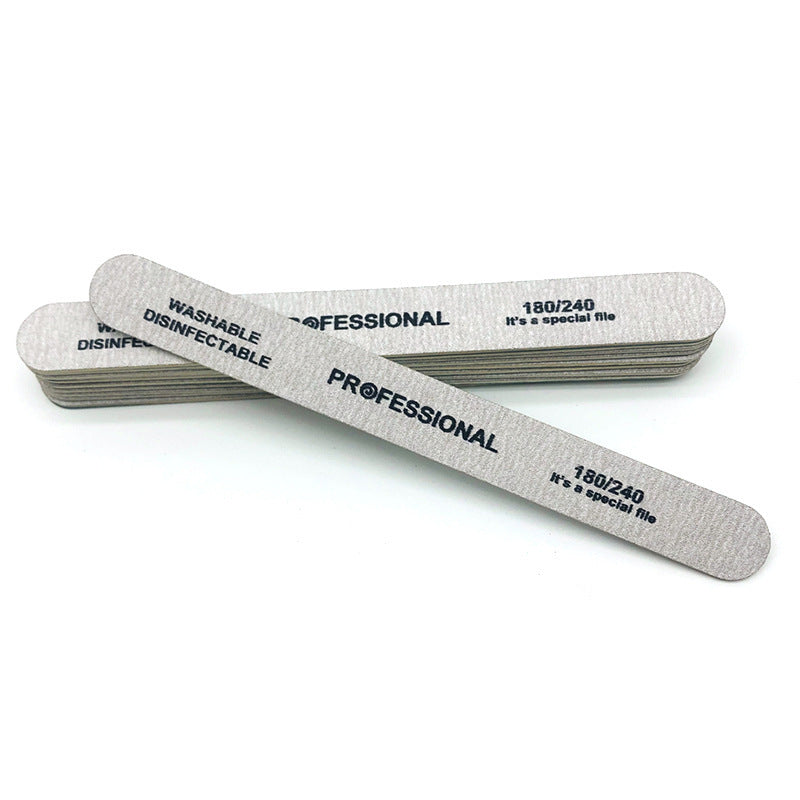 JMT-706634 Double-Sided Birch Sanding Strips with Sandpaper for Veneer Nail Shaping - 50pcs Package