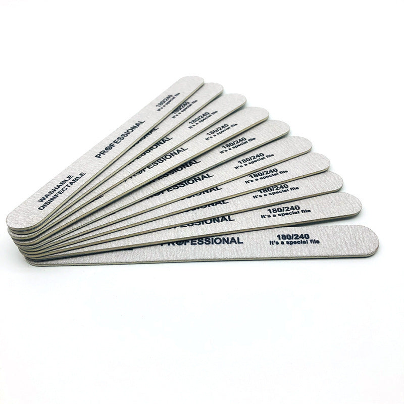 JMT-706634 Double-Sided Birch Sanding Strips with Sandpaper for Veneer Nail Shaping - 50pcs Package