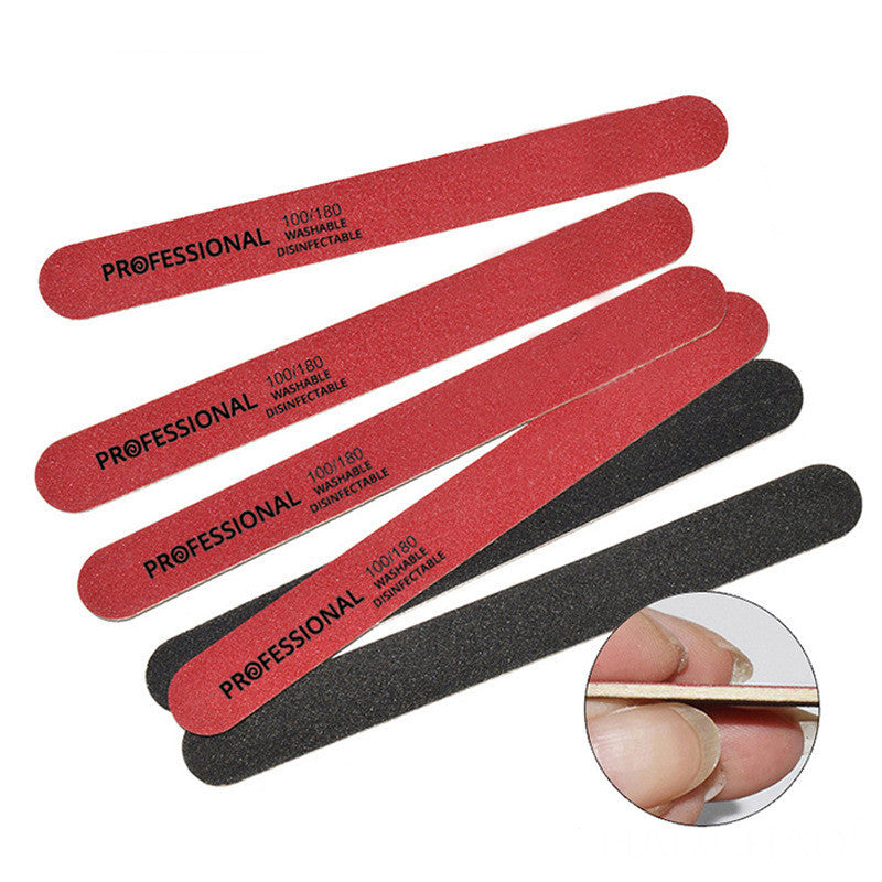 JMT-706634 Double-Sided Birch Sanding Strips with Sandpaper for Veneer Nail Shaping - 50pcs Package