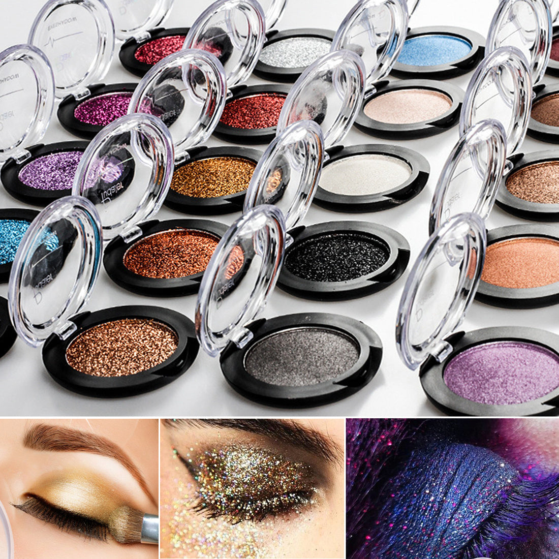 JMT-706762 Shimmering Pearlescent Eyeshadow Palette with 20 Versatile Colors