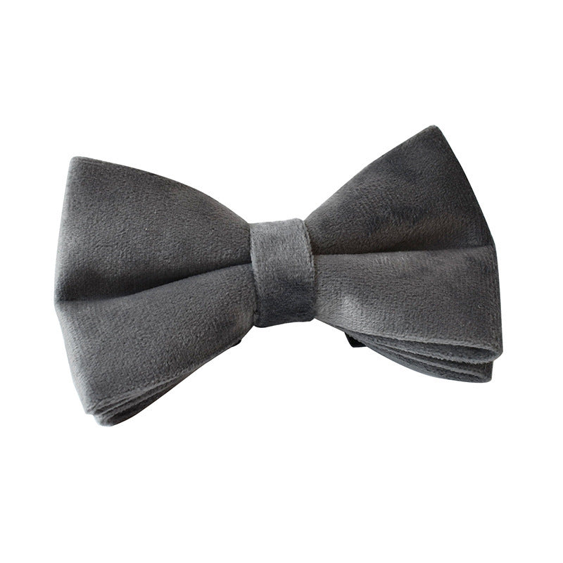 JMT-707146 Silver Grey Fleece Dog Collar and Leash Set with Alloy Carabiner, Bow Knot Design, Sizes S to XL