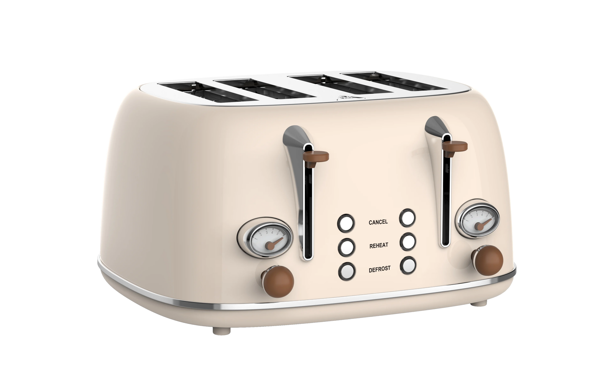 JMT-707146 Stainless Steel Electric 4-Slice Bread Toaster with Removable Crumb Tray