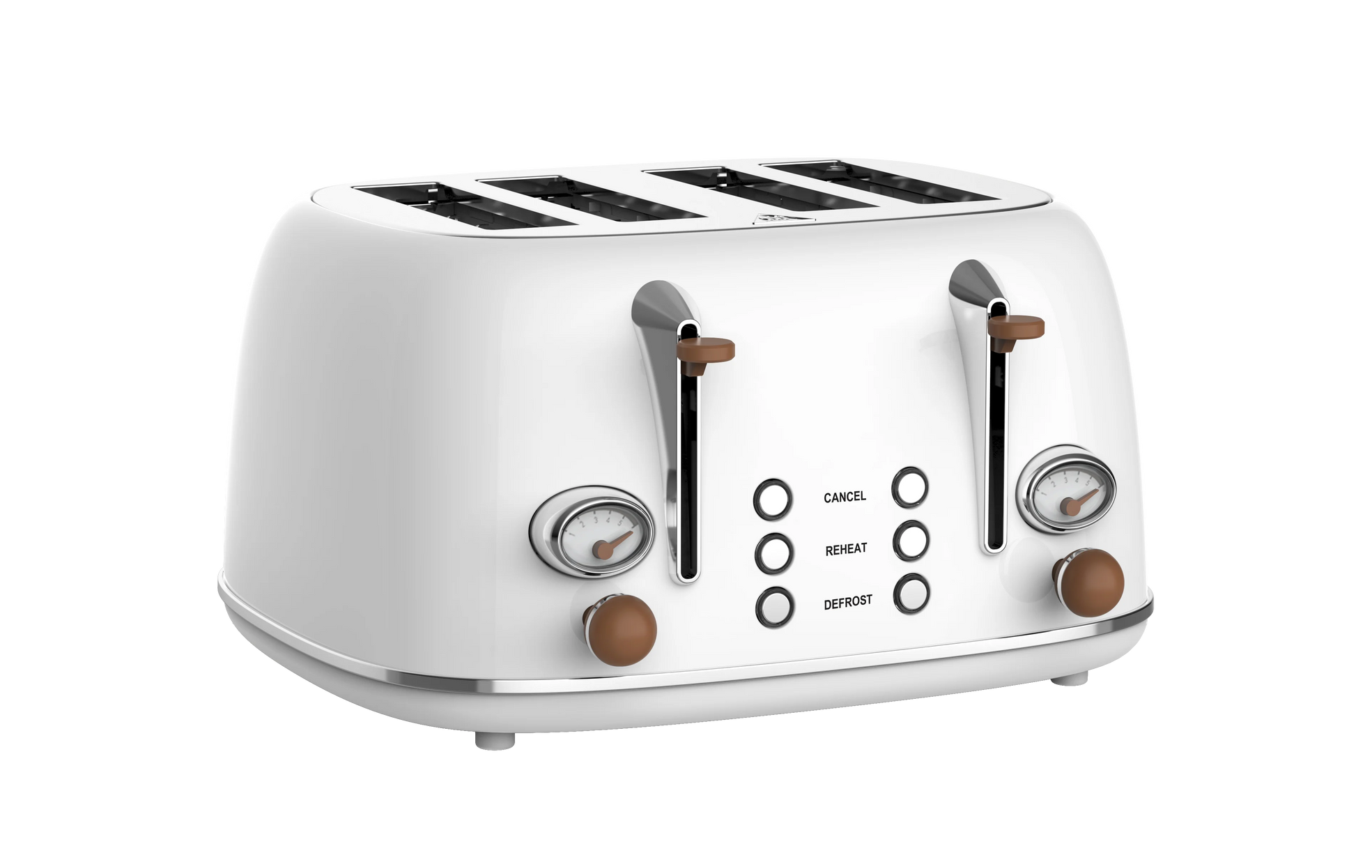 JMT-707146 Stainless Steel Electric 4-Slice Bread Toaster with Removable Crumb Tray