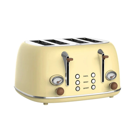 JMT-707146 Stainless Steel Electric 4-Slice Bread Toaster with Removable Crumb Tray